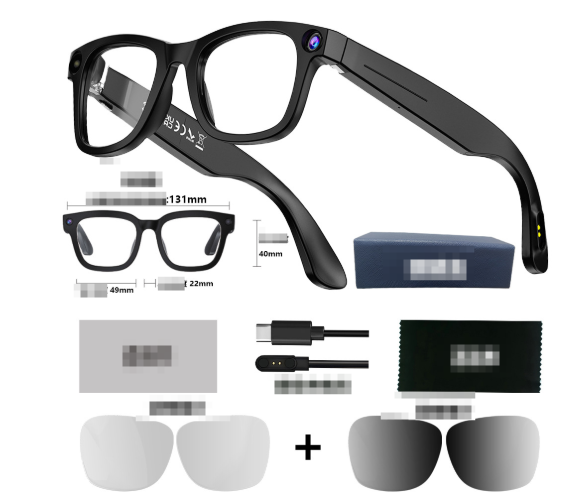 AI Camera Smart Glasses – HD Video, Voice Translation & Object Recognition