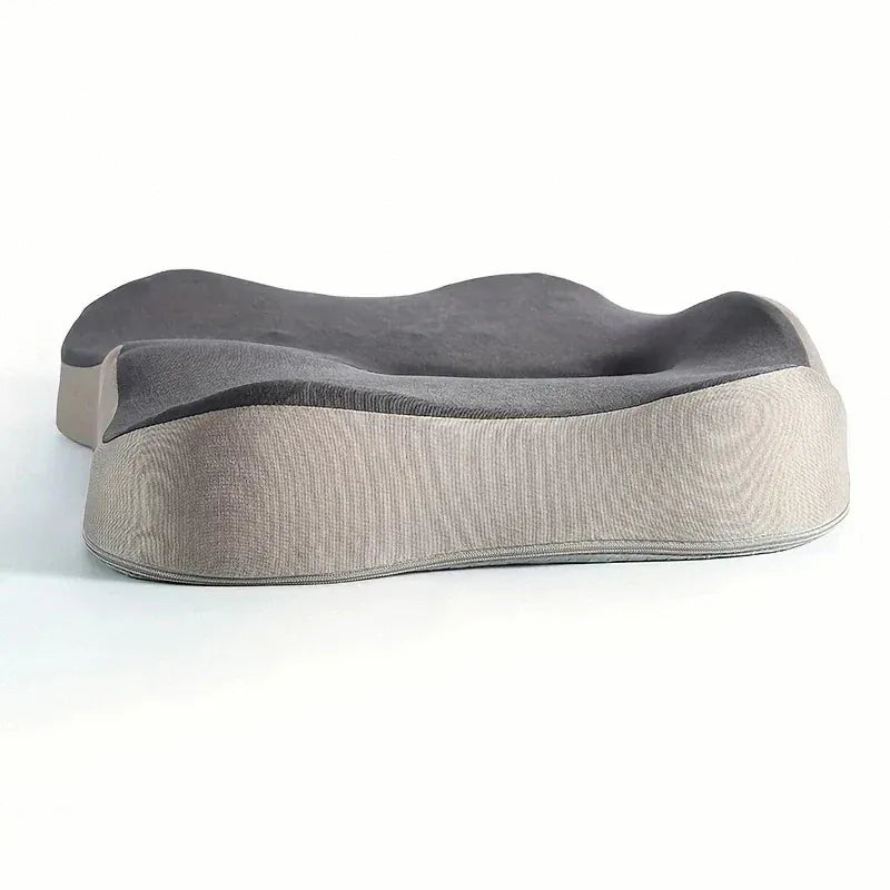 1pc Memory Foam Seat Cushion - 3D Ergonomic Support| Light Green & Grey, Washable Polyester, Car/Office Essentials Home Decor 1pc Memory Foam Seat Cushion - 3D Ergonomic Support| Light Green & Grey, Washable Polyester, Car/Office Essentials Home Decor