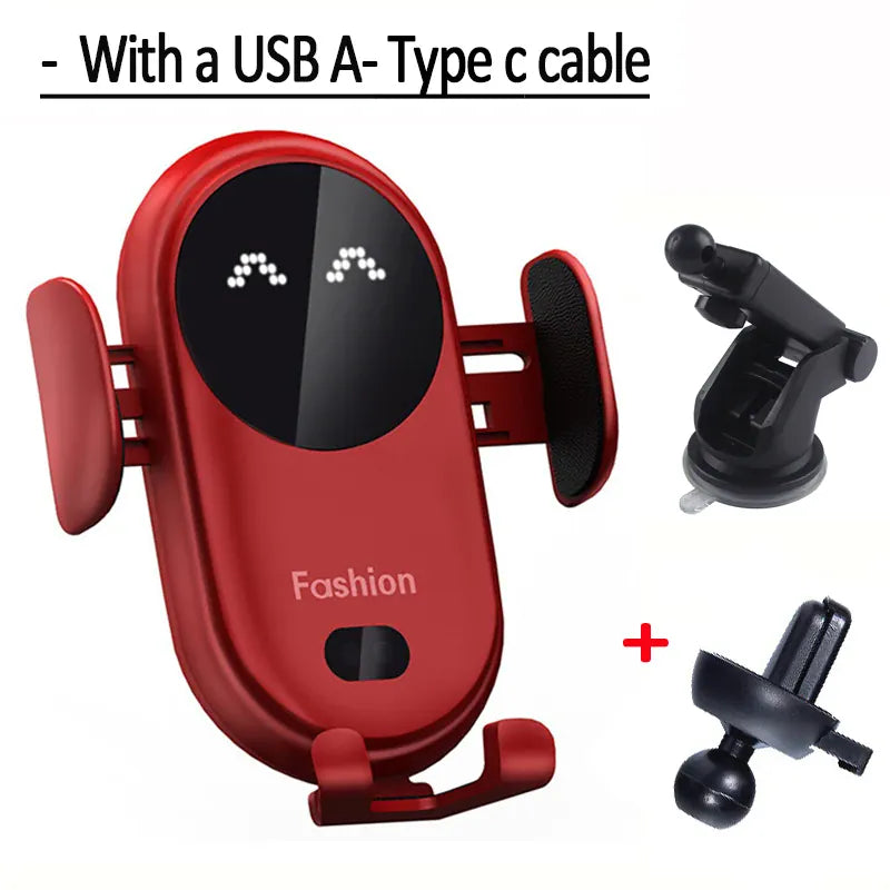 30W Wireless Car Charger Mount – Auto-Clamp 360° Air Vent Phone Holder | Wahooly 30W Wireless Car Charger Mount – Auto-Clamp, 360° Rotating Air Vent Phone Holder