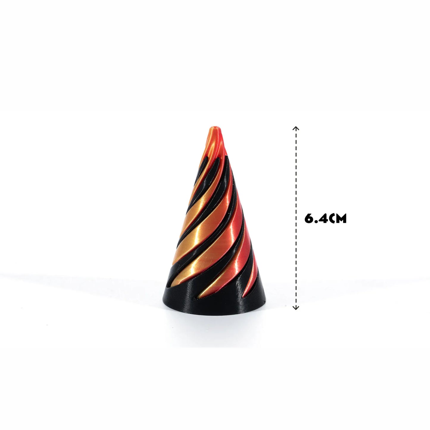 3D Printed Spiral Cone Toy | Impossible Pyramid Fidget 3D Printed Spiral Cone Toy Impossible Pyramid Passthrough Sculpture Pass Through Pyramid Fidget Toy Mini Vortex Thread Illusion