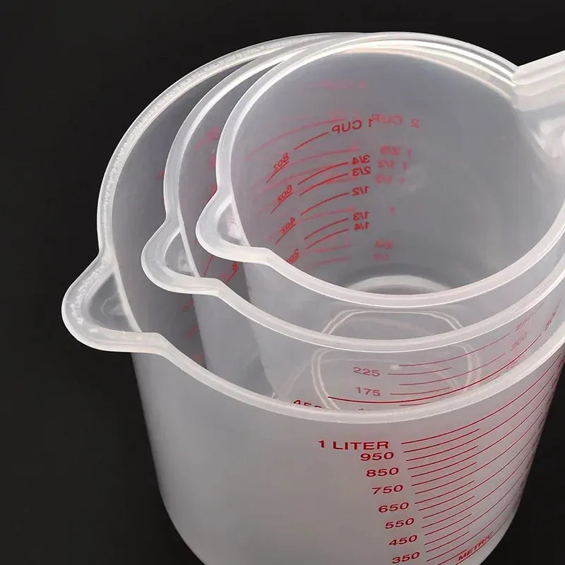 3pcs 250/500/1000ml Baking Liquid Measuring Cups PVC Scale Cup Plastic Measuring Volume Beaker Kitchen Baking Tools 3pcs 250/500/1000ml Baking Liquid Measuring Cups PVC Scale Cup Plastic Measuring Volume Beaker Kitchen Baking Tools