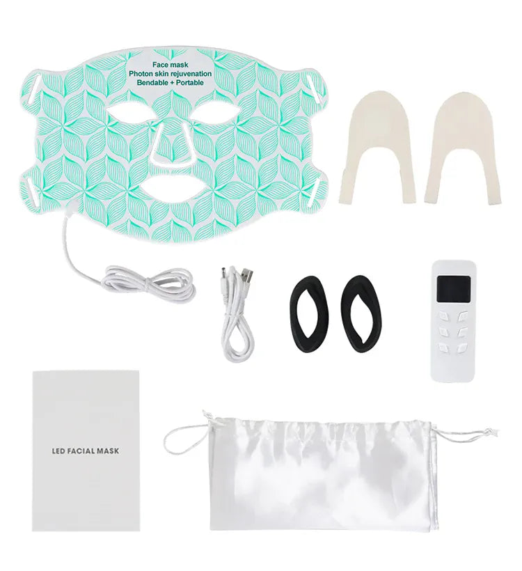 7+1 Colors LED Face Mask | 850nm Red Light Therapy | Anti-Aging Skin Care — Wahooly 7+1 Colors LED Face Mask & Neck | 850nm Near-Infrared Red Light Therapy | Anti-Aging Skin Care Device