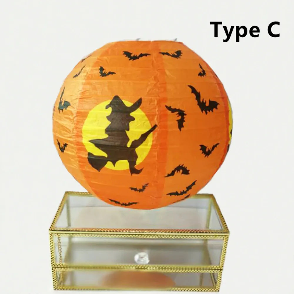 8 Inches Halloween Pumpkin Paper Lantern Festival Jack O Lantern Halloween Hanging Bat Spider Decoration for Home Graden 8 Inches Halloween Pumpkin Paper Lantern Festival Jack O Lantern Halloween Hanging Bat Spider Decoration for Home Graden