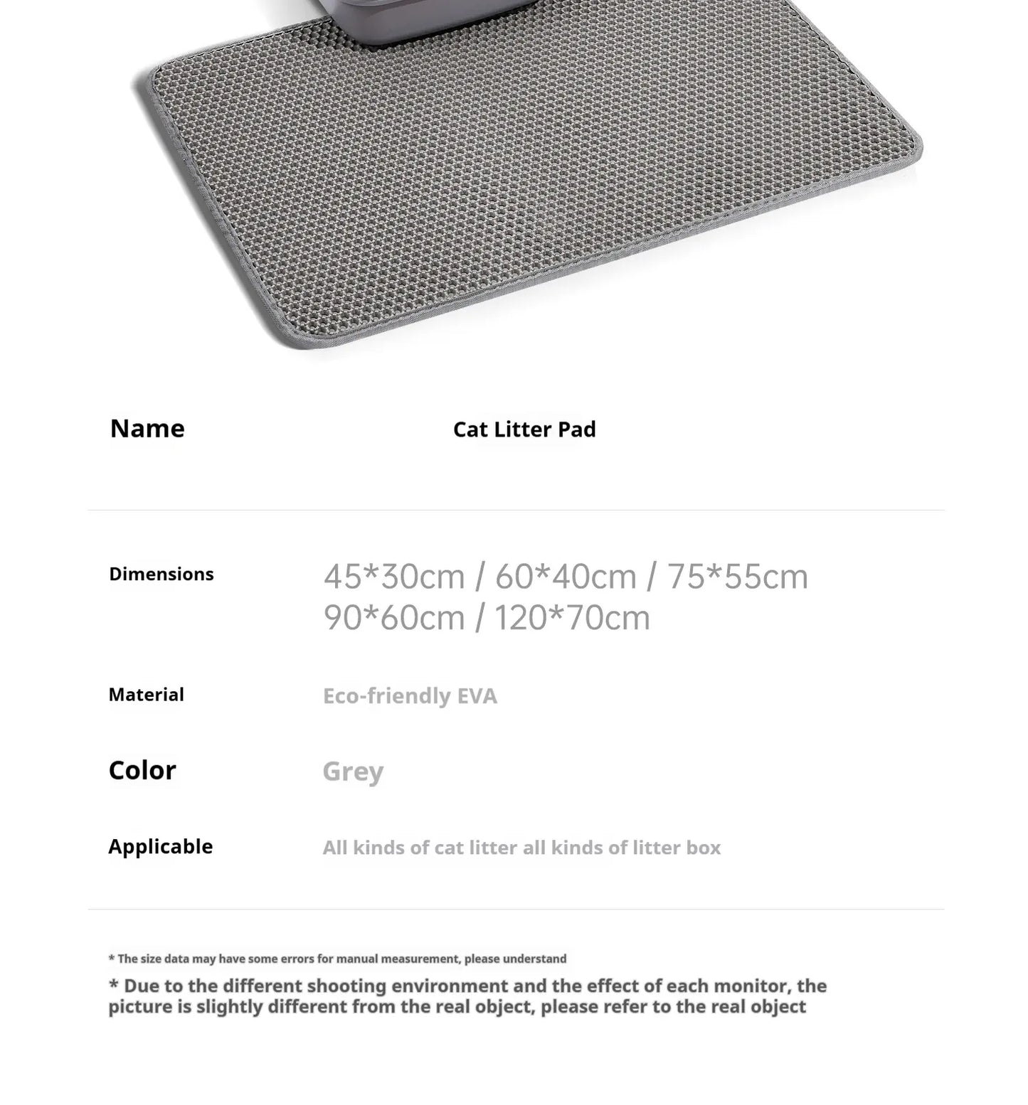 90CMX60CM Cat Litter Mat Waterproof Double Layer Pet Litter Box Mat Pet Toilet Cat Mat Nonslip Sand Cat Washable Mat Pet Clean 90CMX60CM Cat Litter Mat Waterproof Double Layer Pet Litter Box Mat Pet Toilet Cat Mat Nonslip Sand Cat Washable Mat Pet Clean