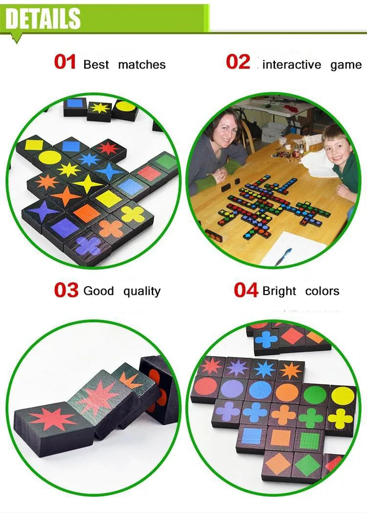 New Children's Educational Toys Qwirkle Wooden Chess