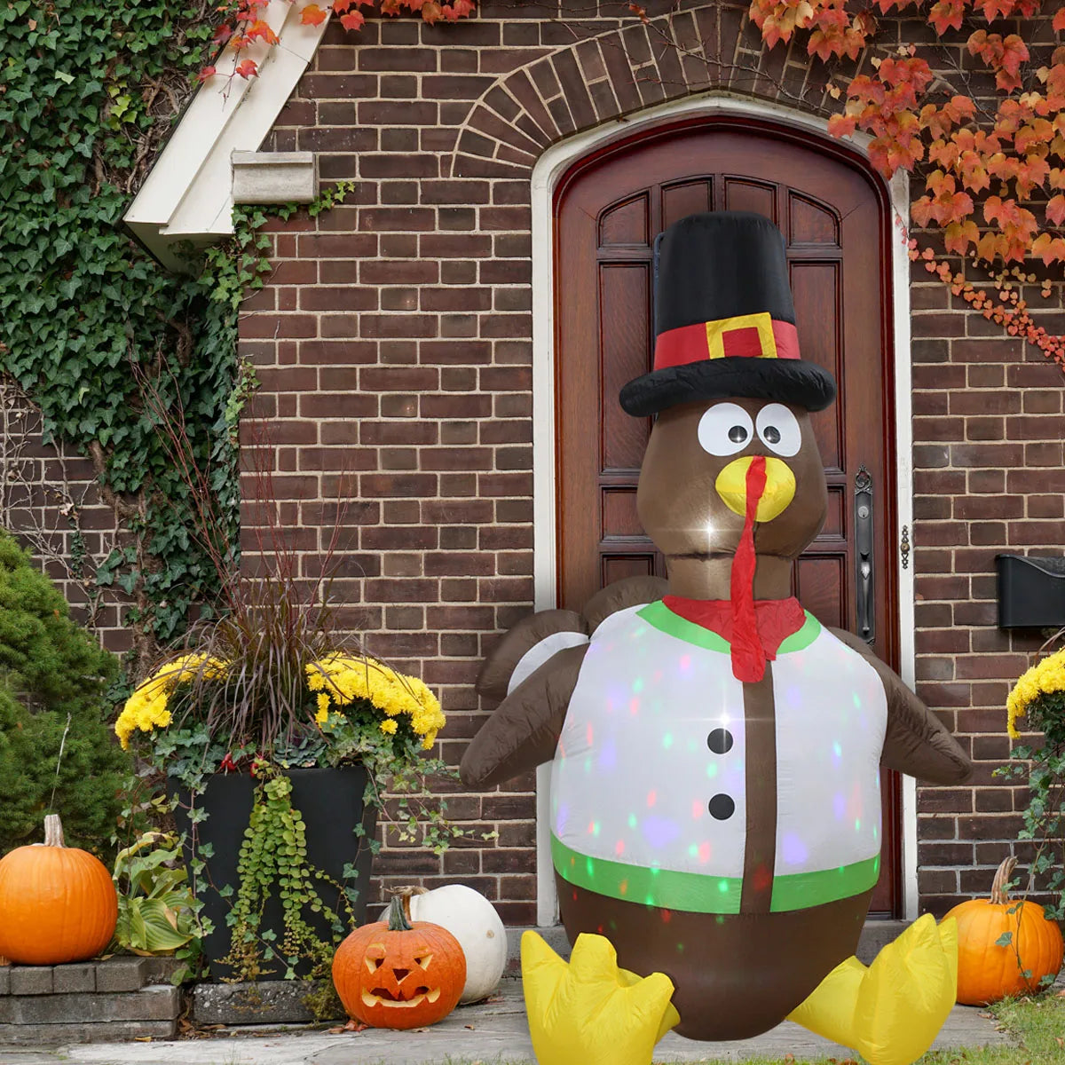 Thanksgiving Inflatable Turkey Decoration with LED