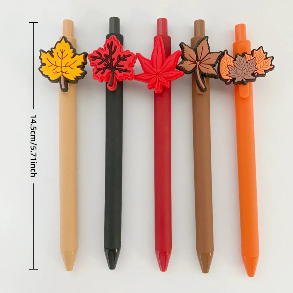5Pcs Thanksgiving Leaf Pens