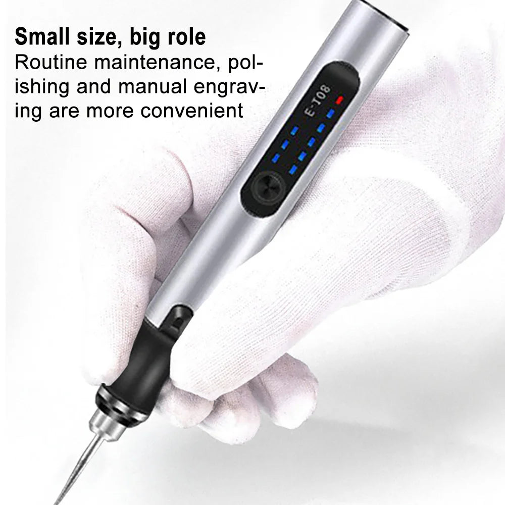 Electric Mini Grinder Engraving Pen Graveerpen Wireless Grinder with Battery Cordless Micro Rotary Tools Drill for Jewelry Metal