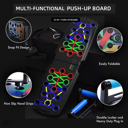 Portable multi-functional push-up board
