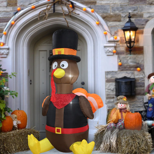 Thanksgiving Inflatable Turkey Decoration with LED