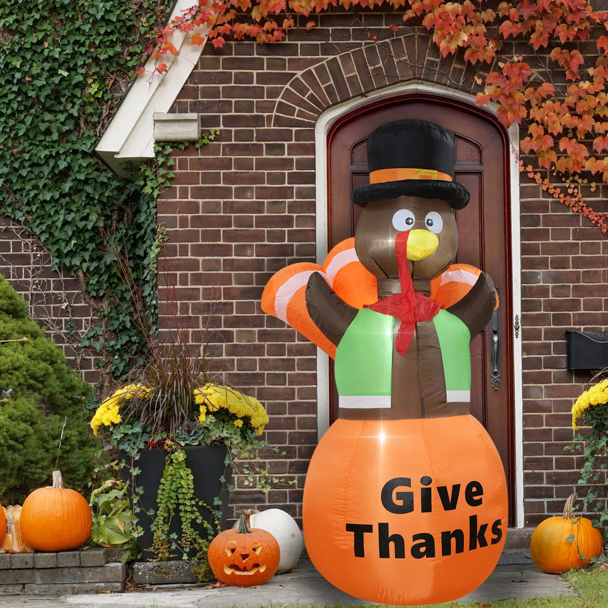 Thanksgiving Inflatable Turkey Decoration with LED