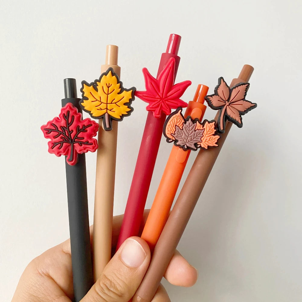 5Pcs Thanksgiving Leaf Pens