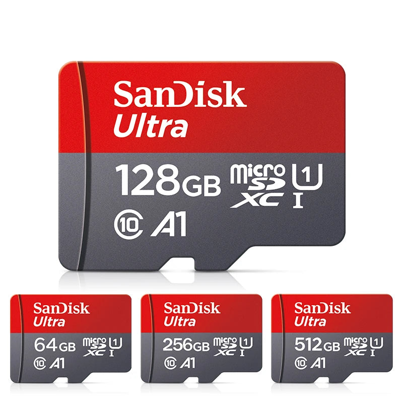 Sandisk Micro SD Card Ultra 32G 64G 256G Memory Card 1TB C 10 512G Original 128G Trans Flash Card for Smartphone Desktop Nintend