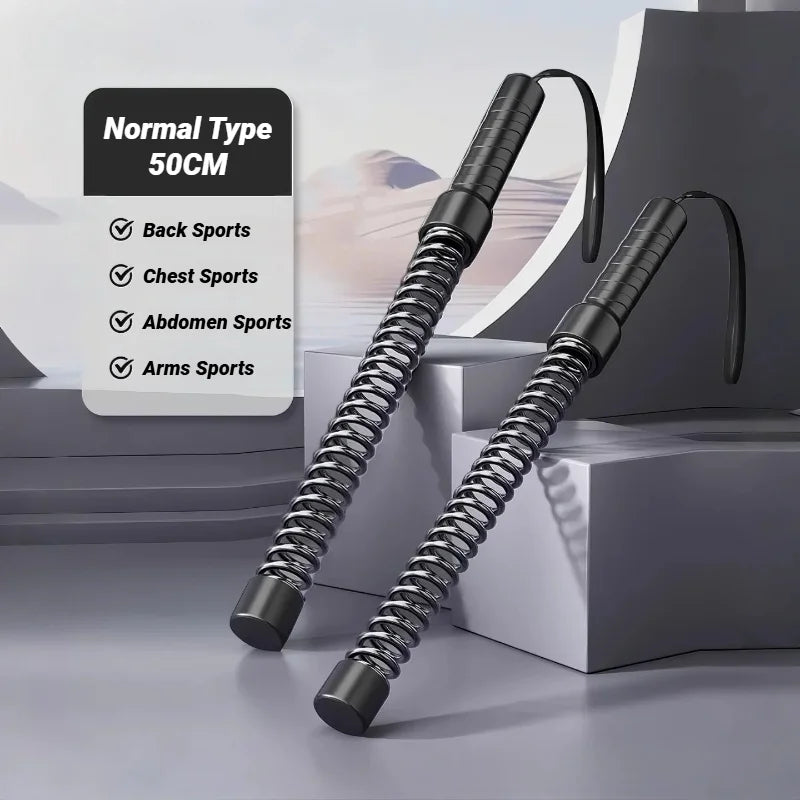 Strength Training Bar Ergonomic Fitness Grip Biceps Triceps Strengthener Spring Arm Expander Muscle Trainer Stainless Steel