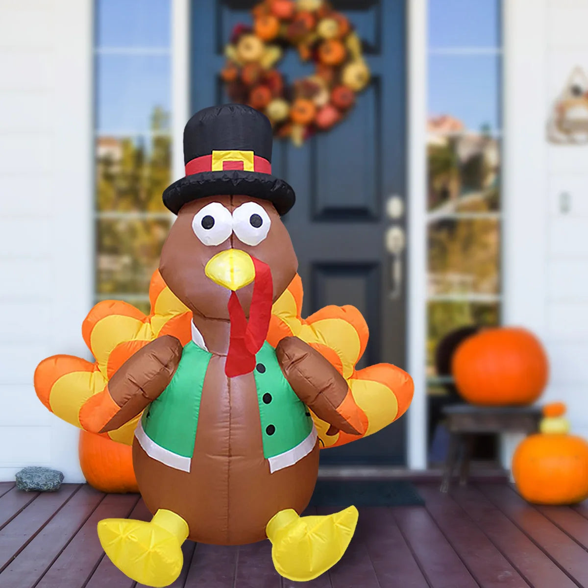 Thanksgiving Inflatable Turkey Decoration with LED