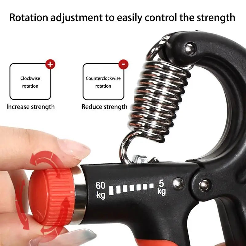 Hand Gripper Strengthener Adjustable Resistance Forearm Exerciser Grip Strength Trainer Gym Fitness Training Wrist Gripper 