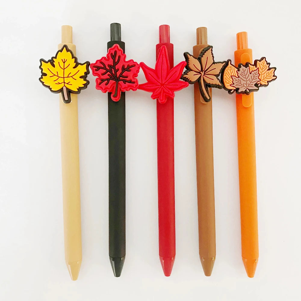 5Pcs Thanksgiving Leaf Pens