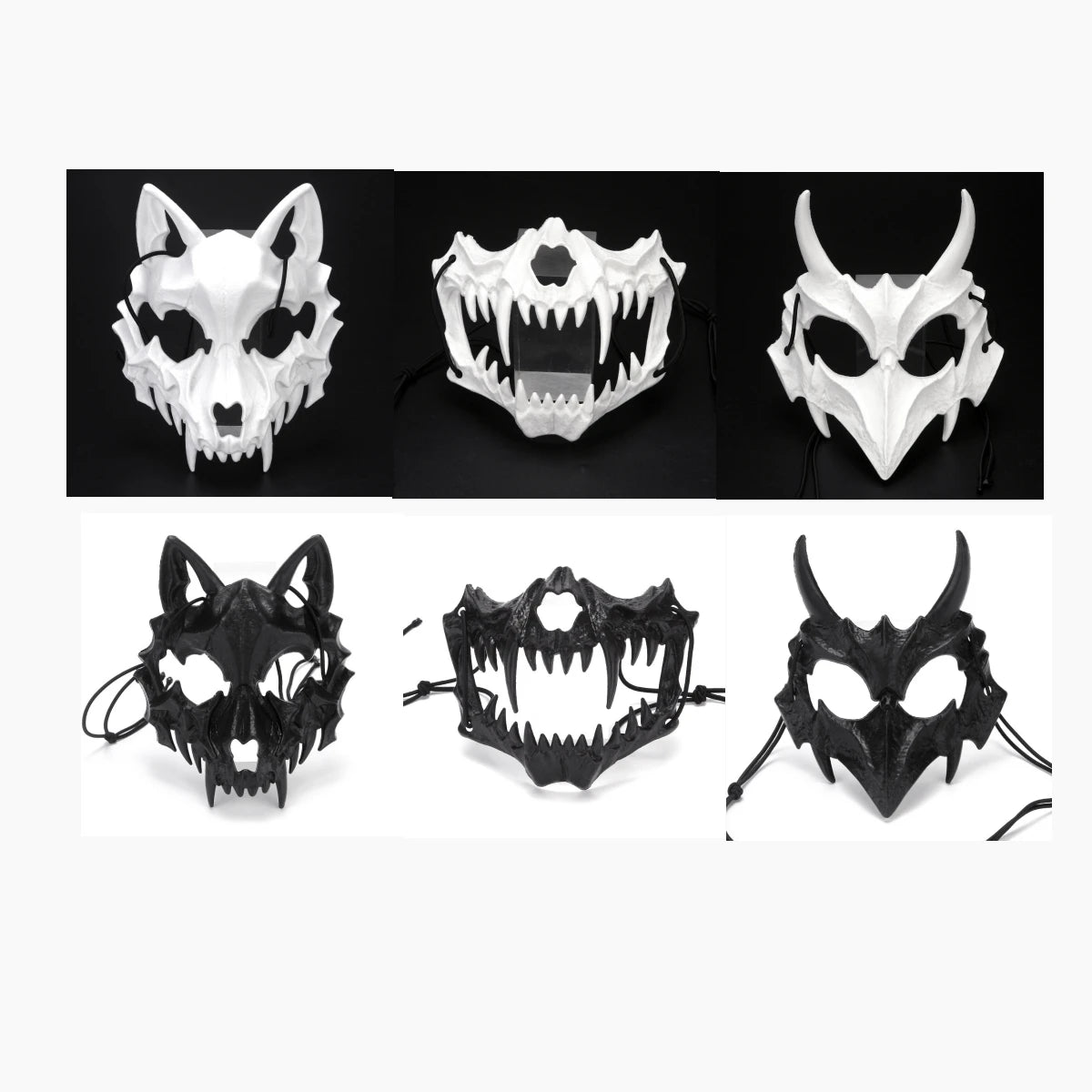 Dragon God Half Face Mask – Fierce COS Costume Mask for Halloween & Cosplay