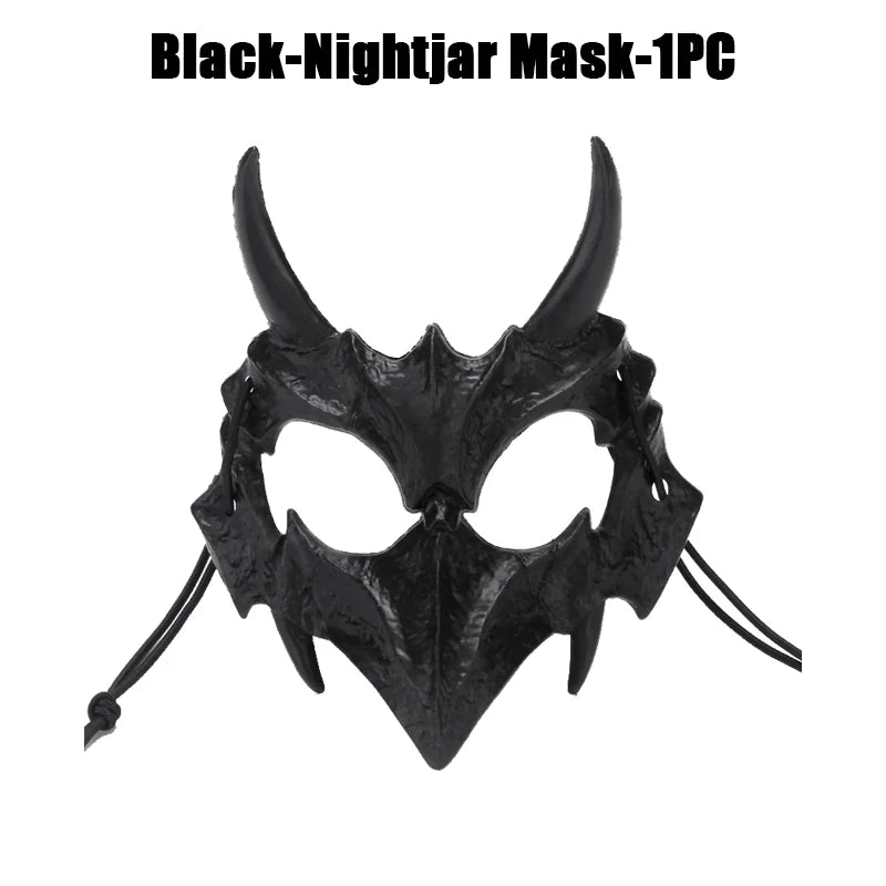 Halloween Skull Party Mask Anime Dragon God Skeleton Half Face Masks Bone Skull Animals Mask Cosplay Dance Prom Costume Props
