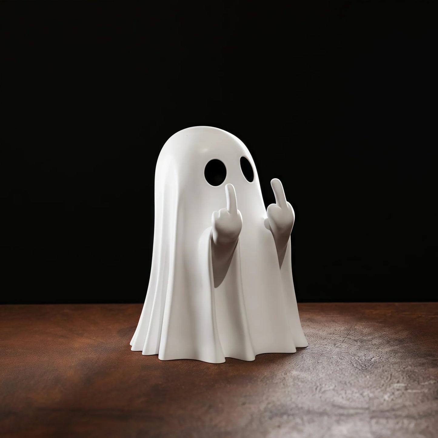 Cheeky Ghost Desktop Sculpture – Funny Spooky Home Decor Figurine