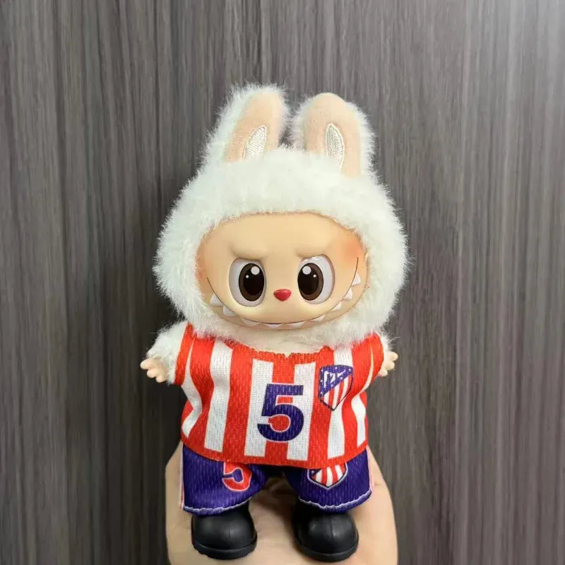 Anime Labubu Doll Clothes Football basketball jerseys Labubu Idol V1 V2 Dolls Clothing Accessories 15/17cm Plush Doll Universal Anime Labubu Doll Clothes Football basketball jerseys Labubu Idol V1 V2 Dolls Clothing Accessories 15/17cm Plush Doll Universal