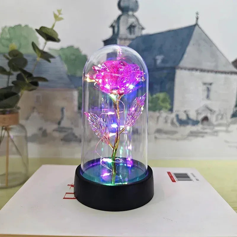 Artificial Rose Flowers Valentines Day Gift for Girlfriend Eternal Rose LED Light Foil Flower Wedding Decor Christmas Gifts Artificial Rose Flowers Valentines Day Gift for Girlfriend Eternal Rose LED Light Foil Flower Wedding Decor Christmas Gifts