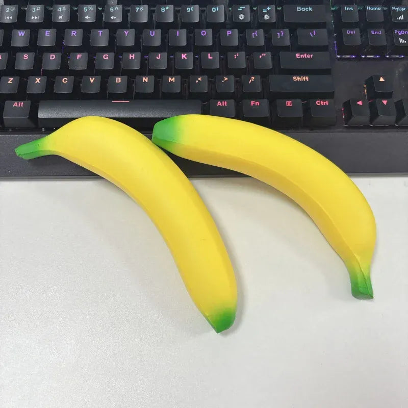 Fake Banana Squishy Toys Soft Lightweight & Durable PU Foam Fruit Squeeze Toy Fun & Relaxing with Realistic Look Funny Prop Fake Banana Squishy Toys Soft Lightweight & Durable PU Foam Fruit Squeeze Toy Fun & Relaxing with Realistic Look Funny Prop
