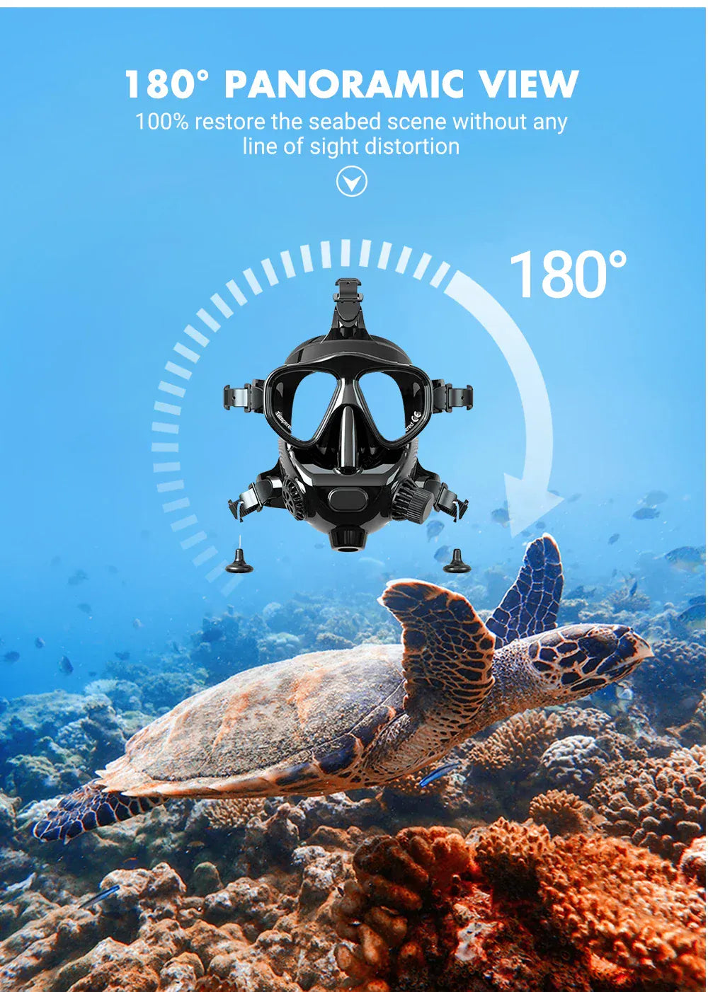 Full Face Dive Mask Support Diving & Snorkeling Full Face Dive Mask Support Diving & Snorkeling