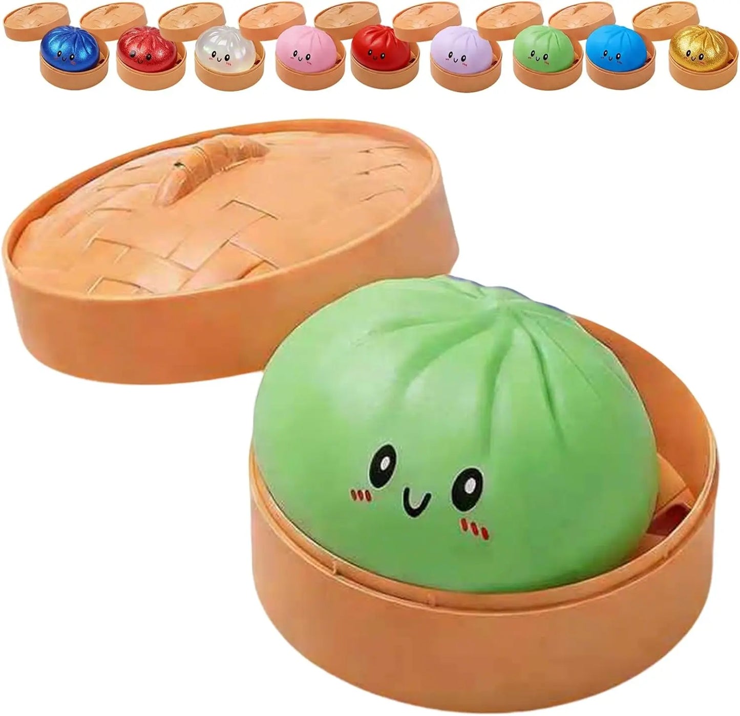 Glitter Dumpling Squishy Toy | Stress Relief Sensory Squeeze with Gift Box Glitter Dumpling Squishy with Box – Sensory Squeeze Toy for Stress Relief