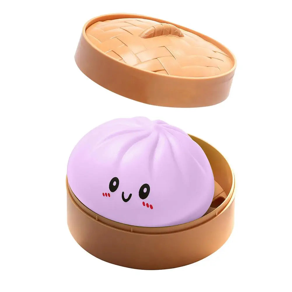 Glitter Steamed Bun Squishy Toy – Cute Squeeze Fidget for Stress Relief | Wahooly Glitter Steamed Bun Squishy Toy – Cute Soft Squeeze Fidget for Stress Relief, Desk Decor & Gifting