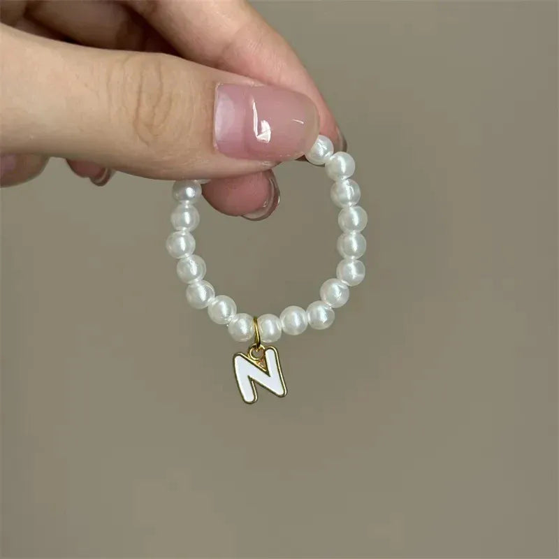 Hot Necklace For Labubu V4 Pin For Love 26-Letter Pendant Handmade Simulated Pearl Chain Necklace Cute Doll Accessory Decoration Hot Necklace For Labubu V4 Pin For Love 26-Letter Pendant Handmade Simulated Pearl Chain Necklace Cute Doll Accessory Decoration