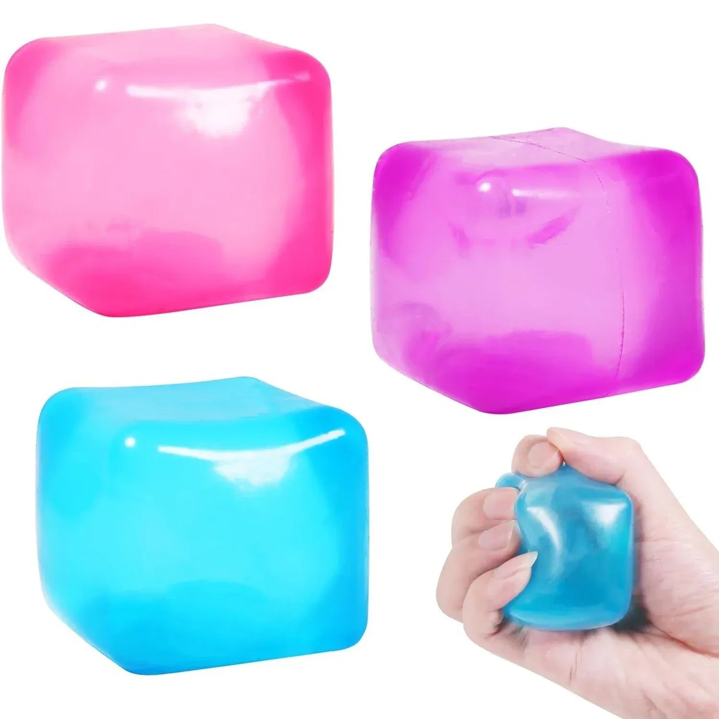 Ice Cube Shaped Fidget Toy Square Stress Relief Ball Squishy Squeeze Toys for Anxiety ADHD Stress Relief Sensory Toys for Adults Ice Cube Shaped Fidget Toy Square Stress Relief Ball Squishy Squeeze Toys for Anxiety ADHD Stress Relief Sensory Toys for Adults