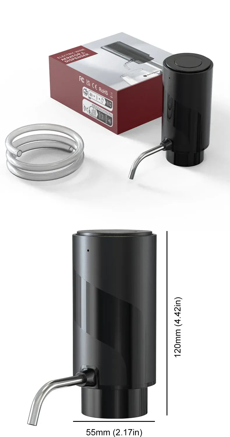 Intelligent Wine Aerator Dispenser Rechargeable One Touch Electric WineDecanter Liquor Dispenser Set Bar Party Wine Accessories Intelligent Wine Aerator Dispenser Rechargeable One Touch Electric WineDecanter Liquor Dispenser Set Bar Party Wine Accessories