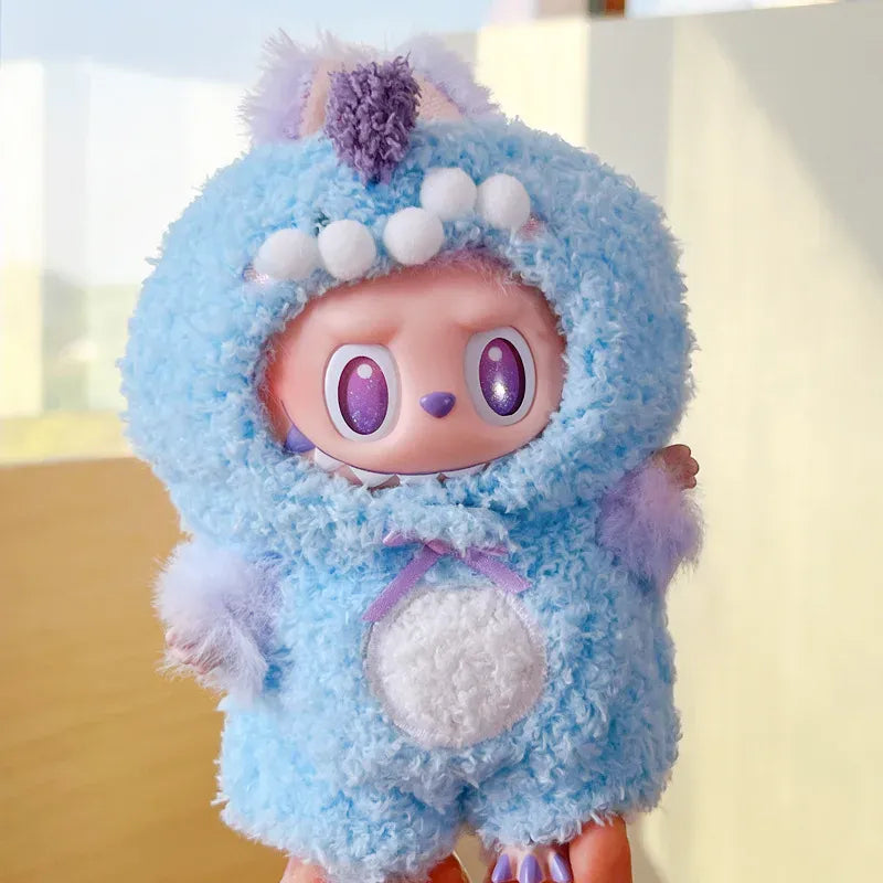 Labubu 17cm Sitting Party Vinyl Dolls Cloth Body Suit Toy Third Generation Pull String Puppet Animal Onesie Replacement Costume Labubu 17cm Sitting Party Vinyl Dolls Cloth Body Suit Toy Third Generation Pull String Puppet Animal Onesie Replacement Costume