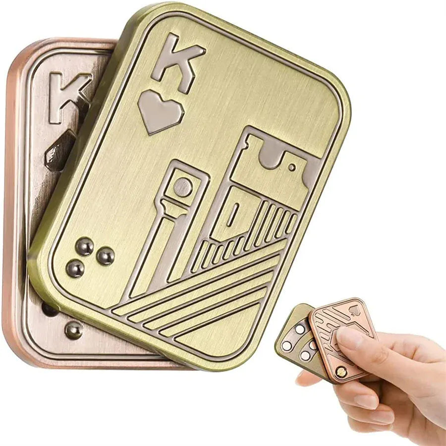 Metal Haptic Coin Fidget Slider | Poker Card Push Desk Toy Metal Haptic Coin Fidget Slider | Poker Card Push Desk Toy