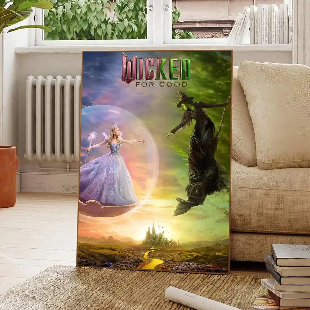 Movie Wicked For Good Poster Wall Art Canvas Painting for Club Living Room Home Decor Movie Wicked For Good Poster Wall Art Canvas Painting for Club Living Room Home Decor