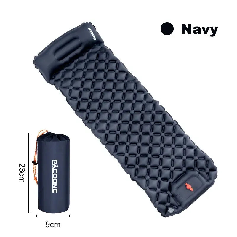 Outdoor Camping Inflatable Mattress Sleeping Pad With Pillows Ultralight Air Mat Built In Inflator Pump Hiking Outdoor Camping Inflatable Mattress Sleeping Pad With Pillows Ultralight Air Mat Built In Inflator Pump Hiking