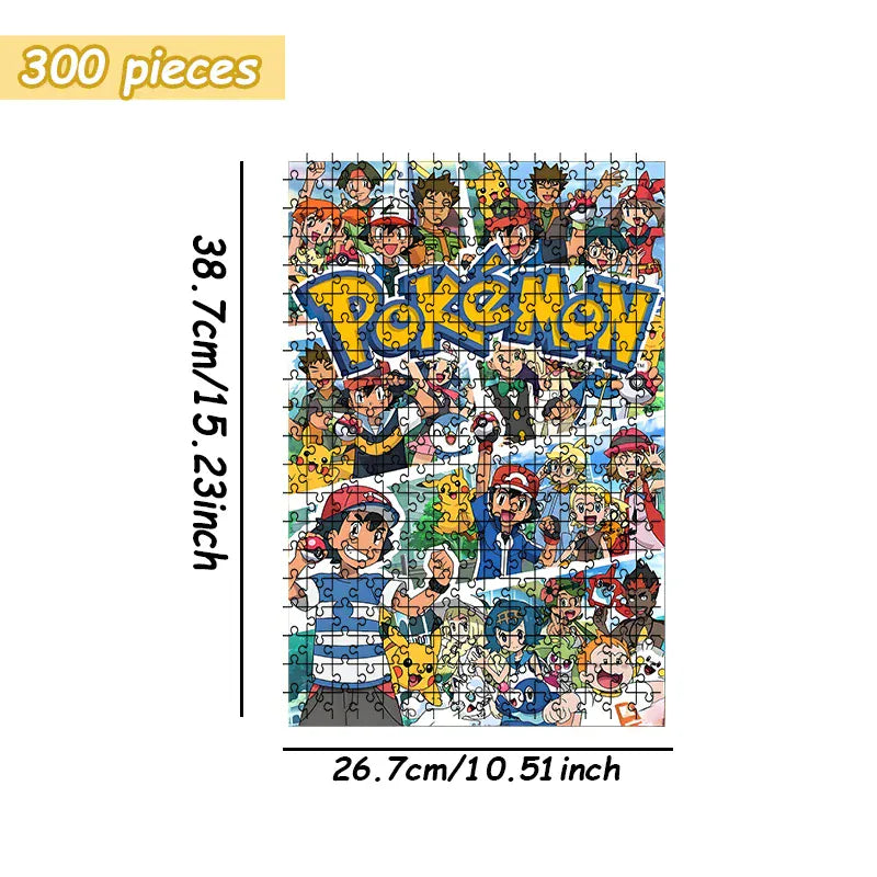 Pokemon family Theme Wooden Puzzle Game - Educational Toy in Various Piece Counts 108/200/300/500/1000 Piece Options Available Pokemon family Theme Wooden Puzzle Game - Educational Toy in Various Piece Counts 108/200/300/500/1000 Piece Options Available