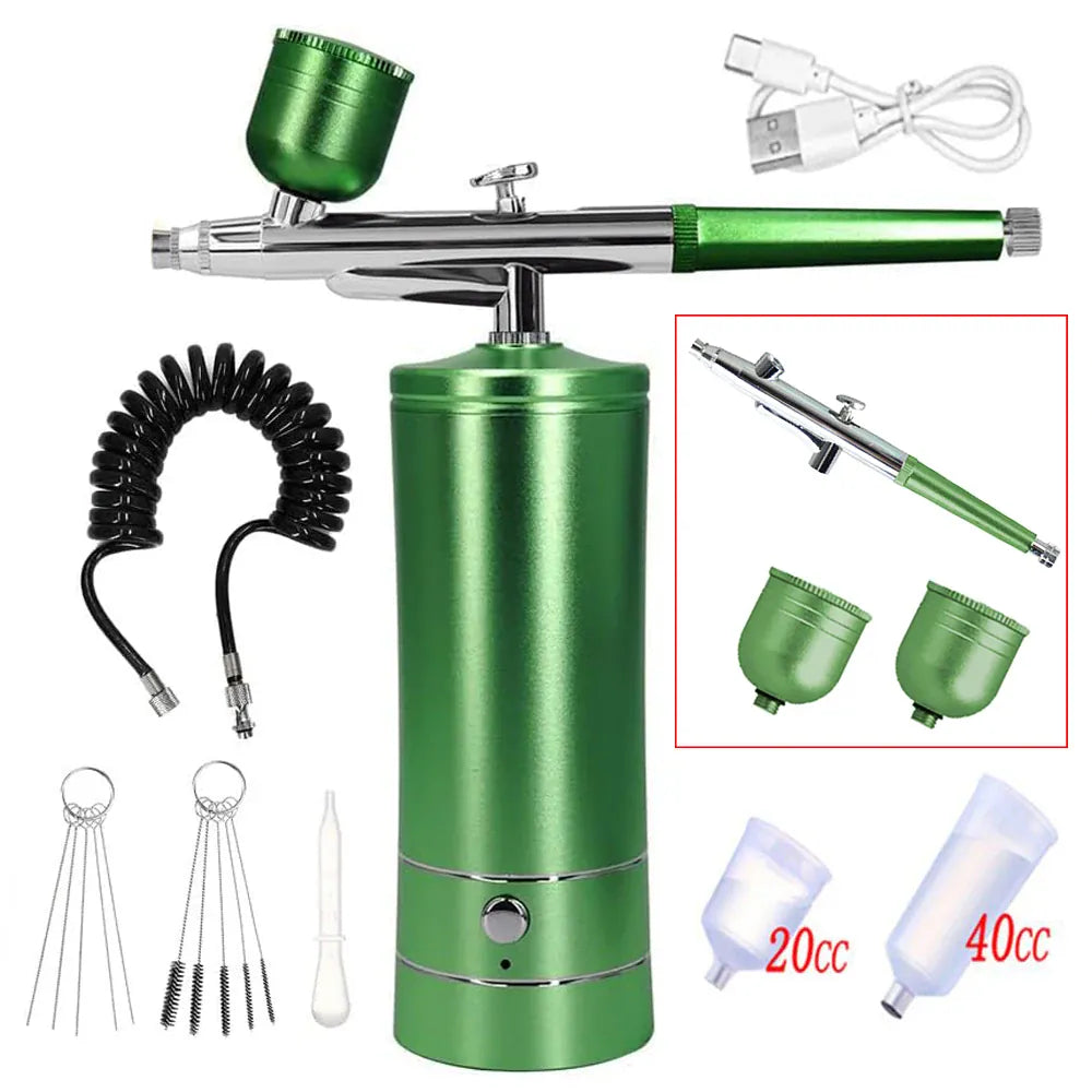Portable Airbrush Kit with Compressor – 30PSI Cordless Nail Art & Cake Airbrush | Wahooly Portable Airbrush Kit with Compressor – 30PSI Cordless Air Brush for Nail Art, Cake, Tattoo & More
