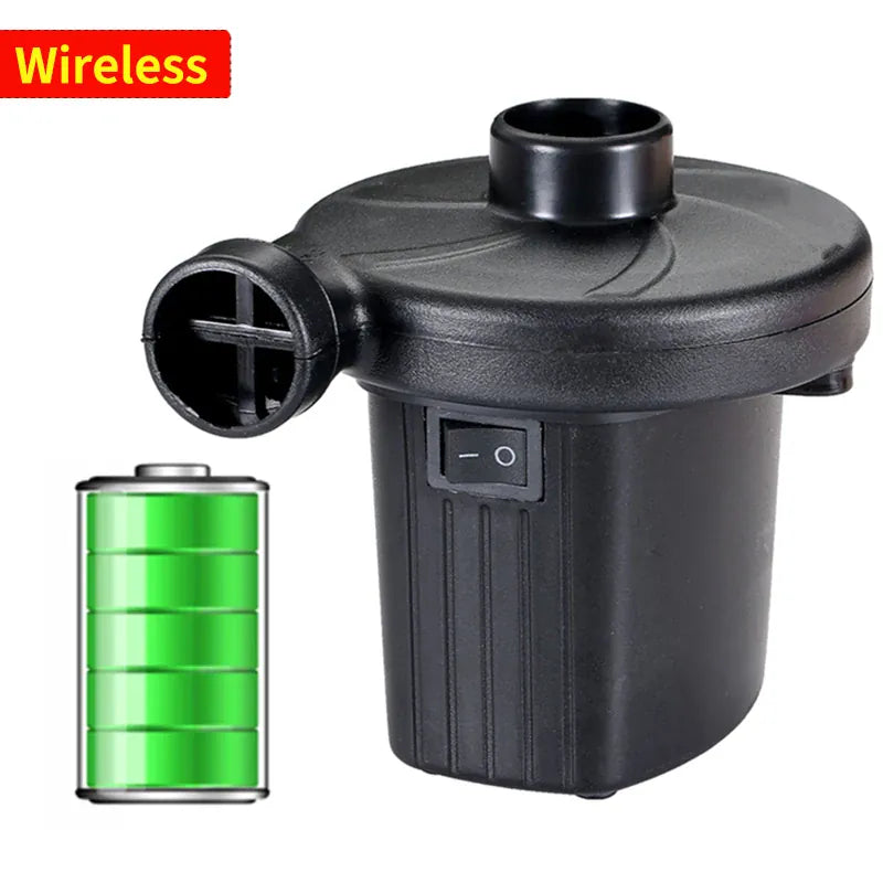 Portable Electric Air Pump – Fast Inflatable Compressor 12V Car, 220V Home & Wireless | Wahooly Portable Electric Air Pump – Fast Inflatable Compressor with 3 Nozzles | 12V Car, 220V Home & Wireless