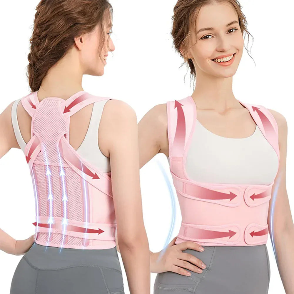 Posture Corrector Back Brace - Adjustable Support for Men & Women | Wahooly Posture Corrector for Men and Women - Full Back Brace Support, Back Posture Straightener for Scoliosis and Hunchback Correction
