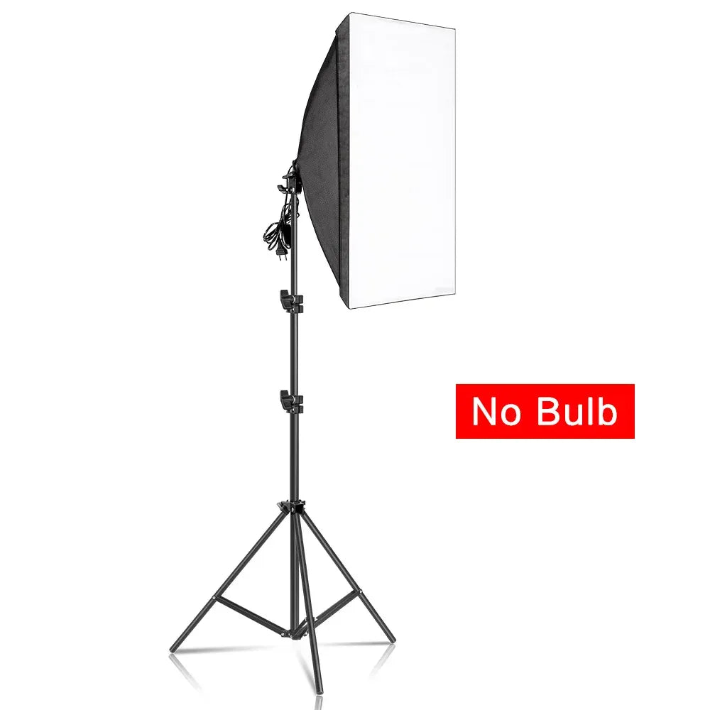 Softbox Photography Lighting Kit | E27, 210° Rotating, Adjustable Tripod | Studio & Video — Wahooly Softbox Photography Lighting Kit | E27 Bulb, 210° Rotating Softbox, Adjustable Tripod | Studio, Portrait & Video Lighting