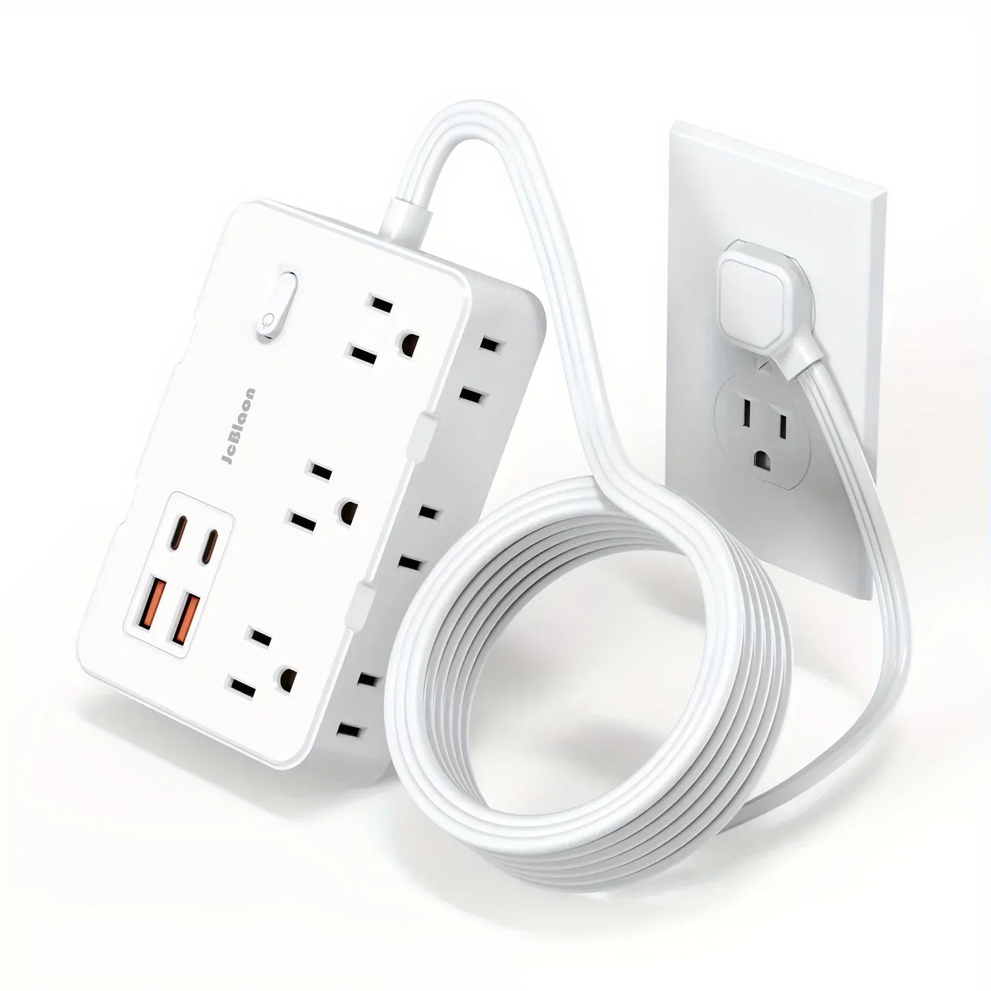 Surge Protector Ultra Thin Flat US Plug with 6 Widely Outlets 4 USB Ports Surge Protector Ultra Thin Flat US Plug with 6 Widely Outlets 4 USB Ports