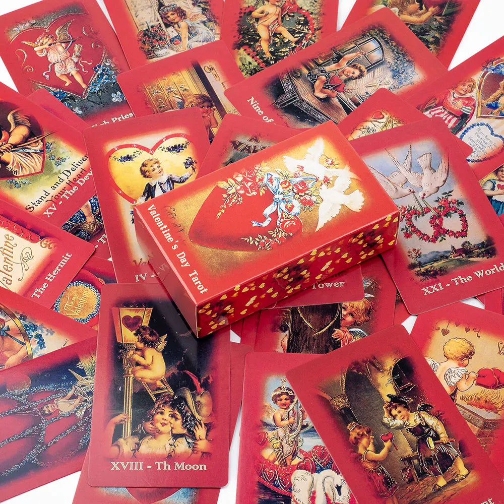 Valentine's Day 79-Card Tarot Deck Magic Arts Love Oracle Cards for Group Games Tabletop Size 10.3*6cm Valentine's Day 79-Card Tarot Deck Magic Arts Love Oracle Cards for Group Games Tabletop Size 10.3*6cm
