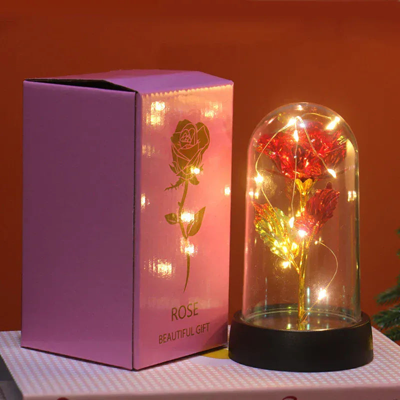 Valentines Day Gift for Girlfriend Eternal Rose LED Light Foil Flower In Glass Cover Mothers Day Wedding Favors Bridesmaid Gifts Valentines Day Gift for Girlfriend Eternal Rose LED Light Foil Flower In Glass Cover Mothers Day Wedding Favors Bridesmaid Gifts