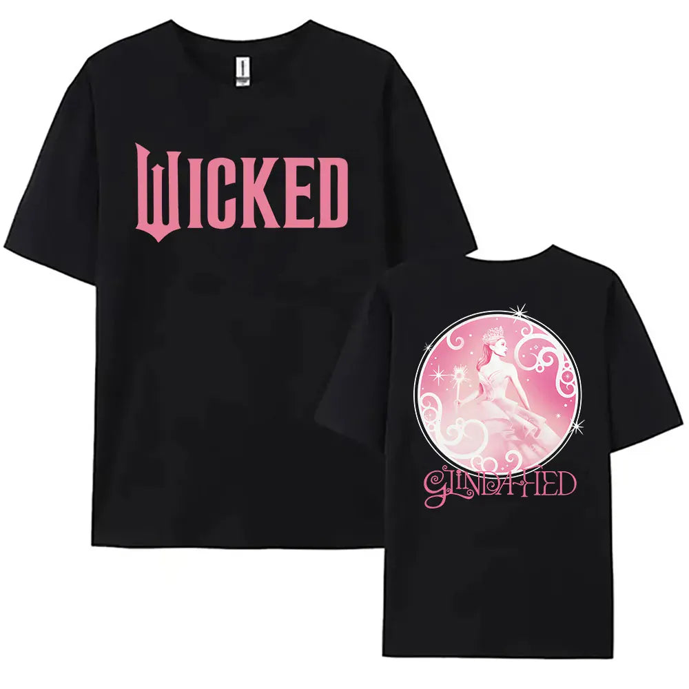 Wicked for Good Pink T-shirt Short Sleeve Cotton Women Men Tshirts Streetwear Unisex Fashion Film Graphic Print T Shirt Female Wicked for Good Pink T-shirt Short Sleeve Cotton Women Men Tshirts Streetwear Unisex Fashion Film Graphic Print T Shirt Female
