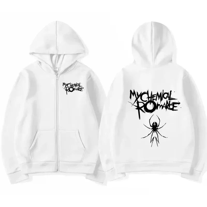 Women's Gothic Zip-Up Hoodie | Shop Wahooly Women Fashion Hoodie Jacket Coat My Chemical Romance Band (MCR) Dead Zip Hoodie Top Loose Black Parade Punk Gothic Rock Zip