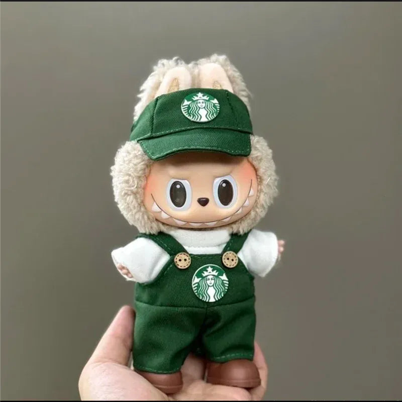 Workwear Outfit Clothes For Labubu Doll Fast Food French Fries Hamburgers Fahsion Coffee Apron Cosplay Clothing Accessories Workwear Outfit Clothes For Labubu Doll Fast Food French Fries Hamburgers Fahsion Coffee Apron Cosplay Clothing Accessories