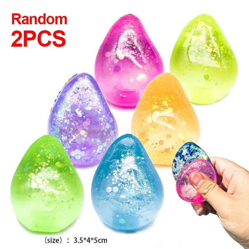 Water Drop Stress Relief Squeeze Toy | Soft Silicone Fidget Ball 1/2/4P Water Drop Maltose Stress Relieving Ball Pinching Toy Soft Transparent Silicone Stress Relief Squeeze Adult Kids Toy Ball