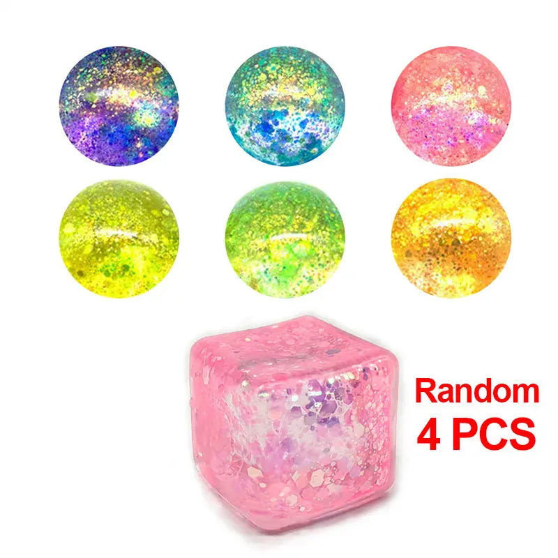 Water Drop Stress Relief Squeeze Toy | Soft Silicone Fidget Ball 1/2/4P Water Drop Maltose Stress Relieving Ball Pinching Toy Soft Transparent Silicone Stress Relief Squeeze Adult Kids Toy Ball